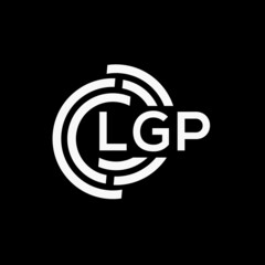 LGP letter logo design on black background.LGP creative initials letter logo concept.LGP vector letter design.