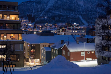 Fototapeta na wymiar Winter in the city Tromsø Norway