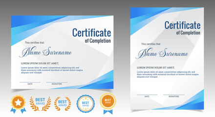 Professional diploma certificate template in premium style - obrazy, fototapety, plakaty
