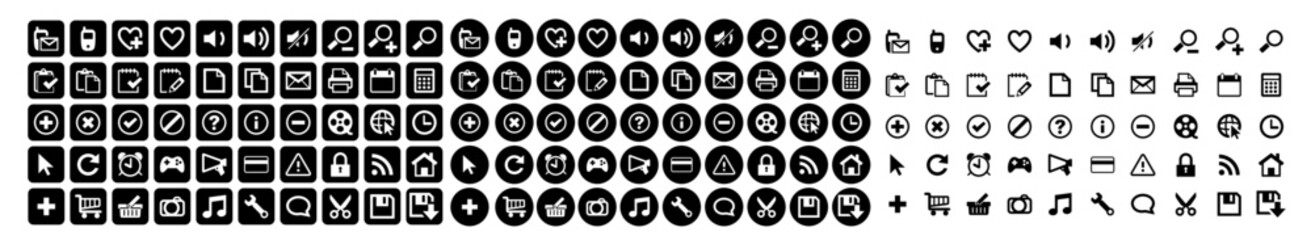 icon set for website and mobile app