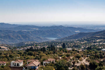 Fototapeta na wymiar beautiful mountain scenery of Lefkar Cyprus