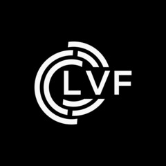 LVF letter logo design on black background.LVF creative initials letter logo concept.LVF vector letter design.