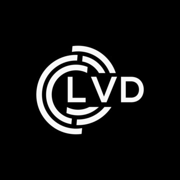 LVD letter logo design on black background.LVD creative initials letter logo concept.LVD vector letter design.