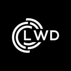 LWD letter logo design on black background.LWD creative initials letter logo concept.LWD vector letter design.