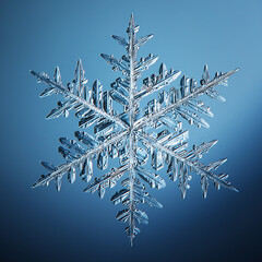snowflake natural crystal single isolate, transparent abstract photo background