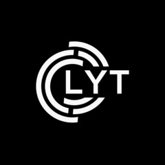 LYT letter logo design on black background.LYT creative initials letter logo concept.LYT vector letter design.