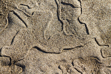 Sandstrukturen am Strand