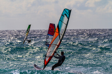 Windsurfer vor Tarifa/ Andalusien