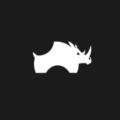 Illustration vector template logo rhino