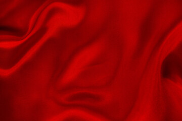 Dark red fabric texture background, detail of silk or linen pattern.