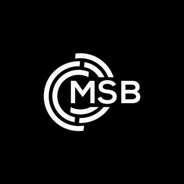 MSB letter logo design on black background.MSB creative initials letter logo concept.MSB vector letter design.