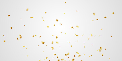 Vector image of golden confetti for a joyous party background