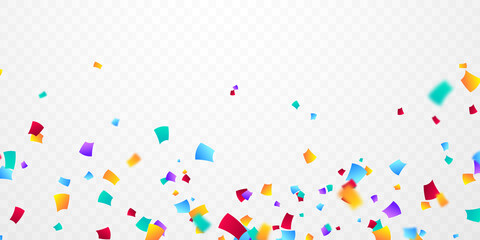 Background vector illustration with confetti. Beautiful colors for parties or celebrations.