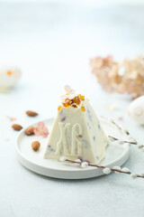 Traditional Russian Easter dessert with dried fruits	