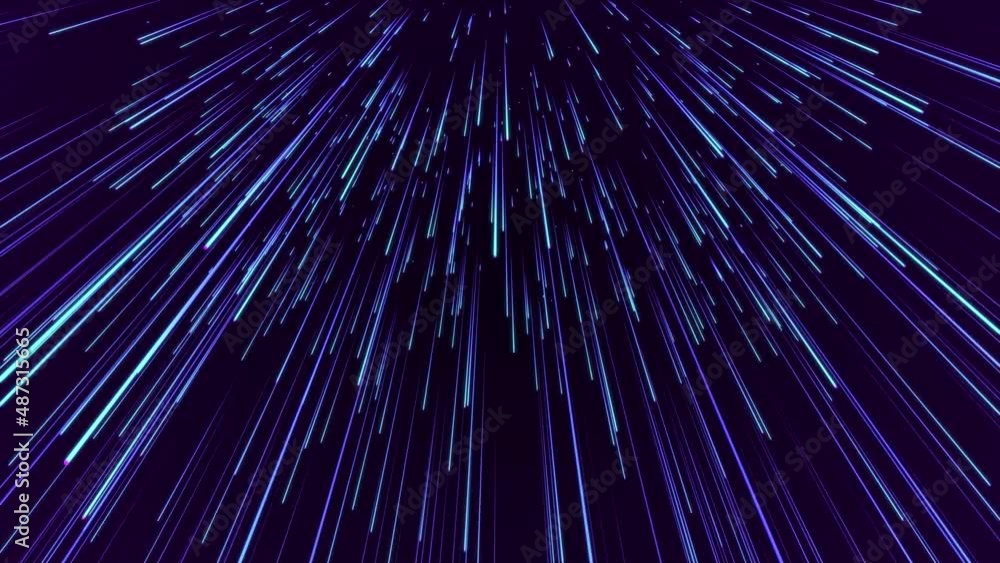 Poster blue hyper jump. digital hyperspace with stars explosion. abstract futuristic speed background. dyna