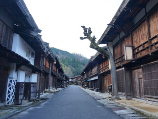 中山道 妻籠宿の美しい町並み（長野県南木曽町）