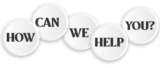 How can we help you? concept