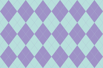 Argyle vector seamless pattern. Classic abstract geometric textile print imitation. Old fashioned knitted fabric pattern made of diamonds or lozenges.