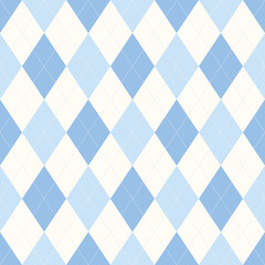 Argyle vector seamless pattern. Classic abstract geometric textile print imitation. Old fashioned knitted fabric pattern made of diamonds or lozenges.