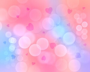 Abstract gradient Background for Valentines day, birthday. Backdrop with pink hearts and  highlights. Design for greeting cards, labels, packaging, for wedding websites, presentations and decor