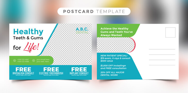 Dental Postcard Template Design