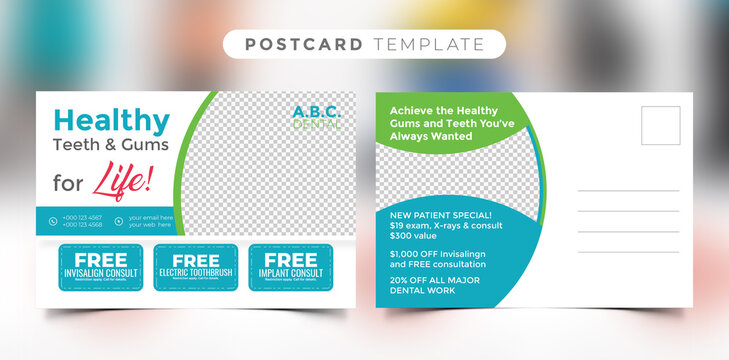 Dental Postcard Template Design