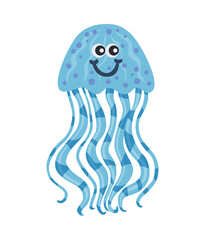 Cartoon Jellyfish Illustration