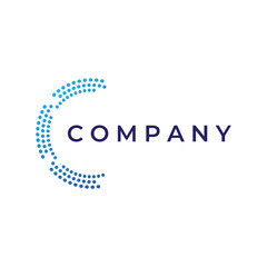 letter C dot tech logo design