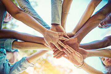 Life is amazing when you have the greatest friends around. Cropped shot of a group of friends with...