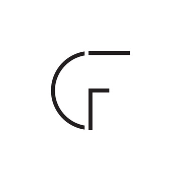 CF letter logo design vector.