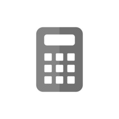 Calculator grey flat vector icon