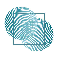 Abstract logo compositions with circles and sqare