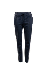 women's sports dark blue trousers on a white background