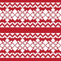 Christmas Fair Isle Seamless Pattern Design