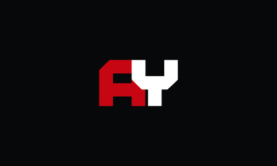 Alphabet letter icon logo AY