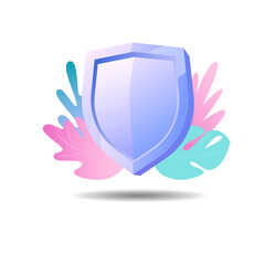 3d shield. Isolated vector illustration 