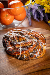 Poppy seed festive sweet bread.