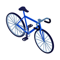 Bicycle Isometric Icon