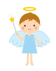 かわいい天使の男の子　イラスト