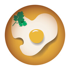 vector background with scrambled eggs, food