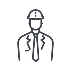 Fore person line icon isolated on white transparent background