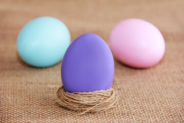 round colorful festive easter eggs