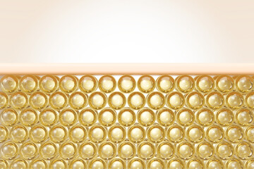 skin structure layer , 3d rendering of skin cell cosmetic background.