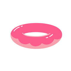 Inflatable circle in a cute flat style