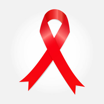 Red awareness ribbons This bold color stands to symbolize blood cancer, heart disease, tuberculosis and zika virus Vector eps 10