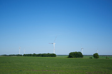 Fototapeta na wymiar Wind power stations in Ulyanovsk, Russia
