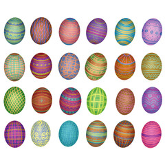 set of easter eggs