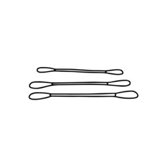 Doodle q tips illustration. Doodle swabs vector clip art