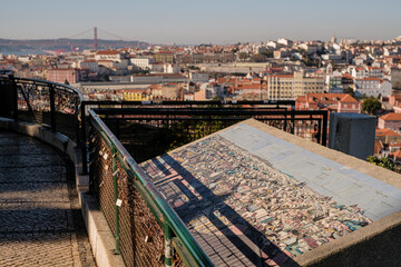 Lisbon panorama with Miradouro Nossa Senhora do Monte