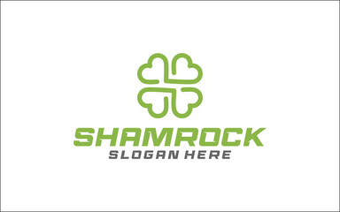 Illustration graphic vector of shamrock four leaf or green clover logo design template